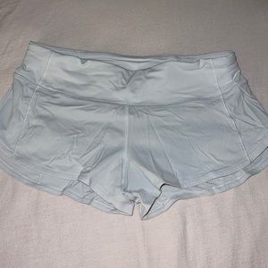 Lulu Lemon white speed up shorts